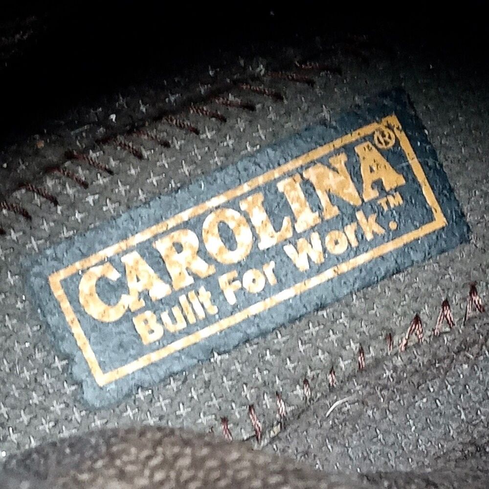 Carolina Brown Leather Work Boots Mens 12D Safety Toe EH Waterproof - Picture 12 of 12